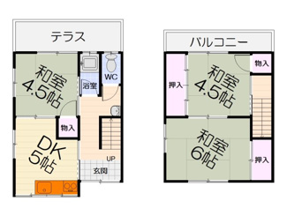 【間取り】 | 鳳南町2丁テラスハウス