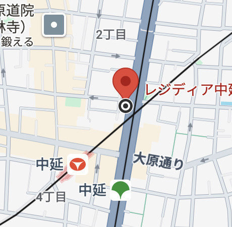 レジディア中延Ⅱの地図