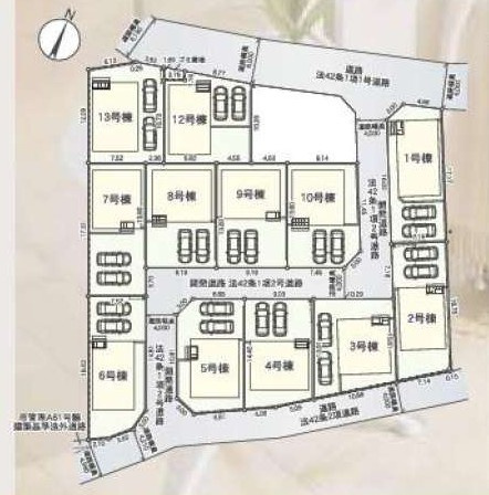 【区画図】 | 上尾市領家2　全12棟