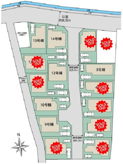 【区画図】 | 【仲介手数料無料！！】日野市宮　新築戸建て（全15棟）3号棟　5330万円