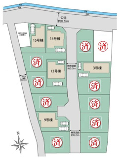 【区画図】 | 【仲介手数料無料！！】日野市宮　新築戸建て（全15棟）3号棟　5330万円
