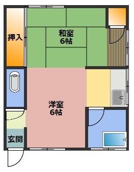 市川アパートの間取り