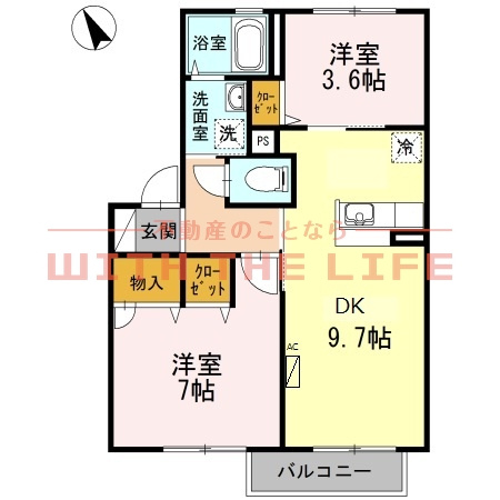 シャーメゾン桑野【キャッシュバック対象】の間取り