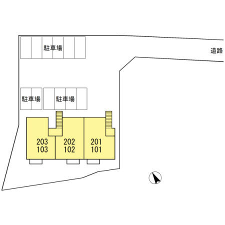 シャーメゾン桑野【キャッシュバック対象】の区画図