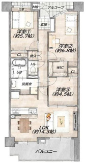 【間取り】 | ロータリーマンション大津京アンダント