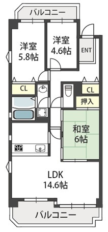 CERES学園前の間取り