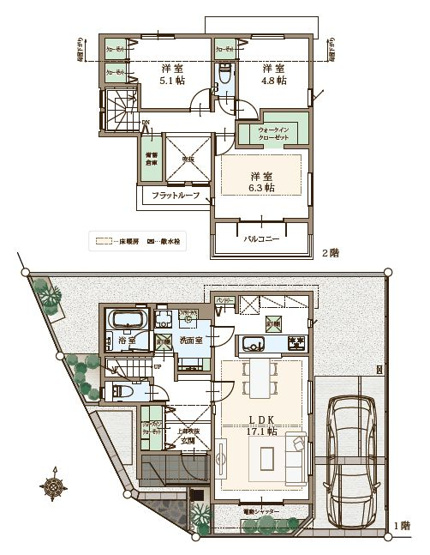 【間取り】 | 西東京市谷戸町３丁目　新築戸建て　１０号棟 | 3LDK・土地面積110.02ｍ2・建物面積89.42ｍ2