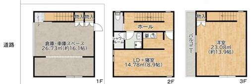 【間取り】 | 大阪市大正区千島1丁目　中古ガレージハウス