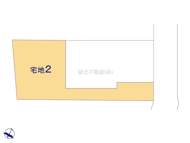杉並区和泉3丁目　全2棟 2号棟の区画図|土地面積122.79㎡のゆとりある敷地
(路地状部分37.23㎡含)
