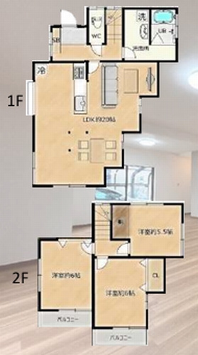 【間取り】 | 【仲介手数料０円】海老名市杉久保南3丁目　中古一戸建て | 海老名市杉久保南3丁目　中古一戸建て