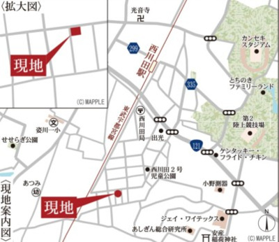 【地図】 | LiveleGarden.S宇都宮西川田南第9　1号棟 | カーナビ：宇都宮市西川田南1-34-18