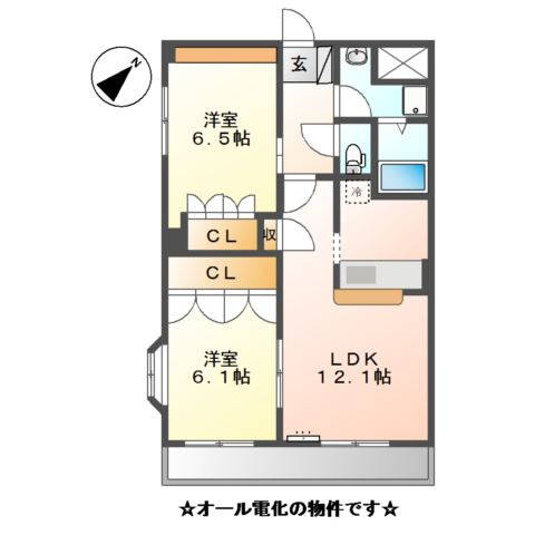 ビレッジあじきの間取り