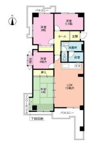 グランドパレス学園前 C棟の間取り