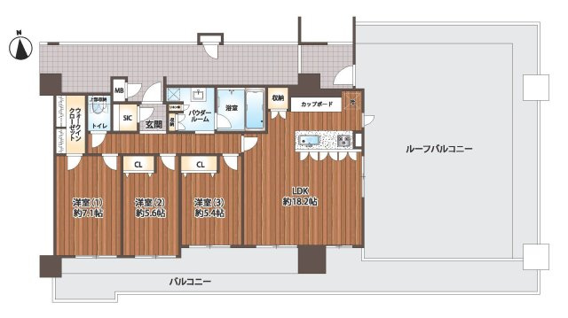  ランドアーク福間の間取り
