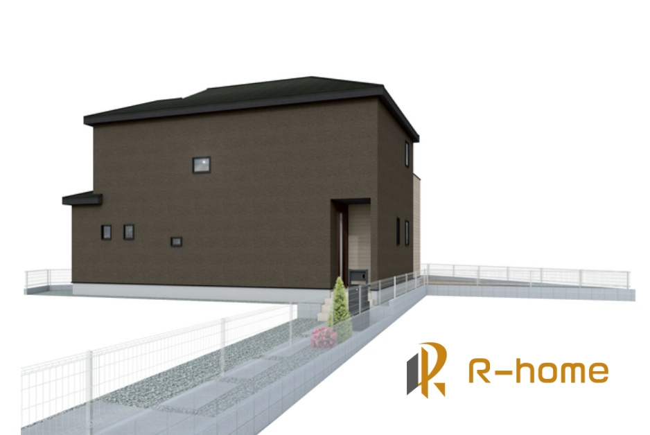 我孫子市天王台6丁目1期　新築戸建て　2号棟の外観パース|2026年5月完成予定！近隣の同仕様完成物件をご見学いただけます♪