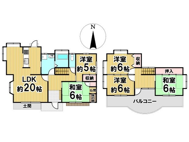 篠栗町和田３丁目 中古戸建の間取り|※間取図と現況が異なる場合は現況を優先いたします
ゆとりある5LDKの間取りです！