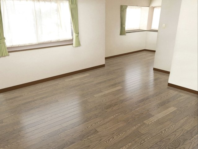 篠栗町和田３丁目 中古戸建の洋室|約20帖の広々としたLDKです！
（※AI加工により家具・小物を消去しています）