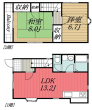 【間取り】 | 物井1516-28貸家