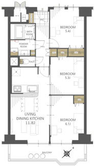 【間取り】 | 【上質リノベ】イトーピア舟入マンション | ※
間取図では分からない広さや明るさ，
資料には記載されていない情報があります。
ぜひ、現地を見られる事をお勧めいたします！