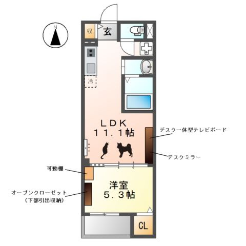 ウエストウイングⅤ（ファイブ）の間取り