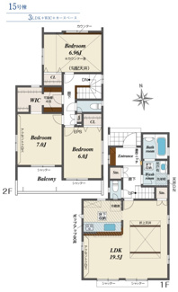 【間取り】 | 【仲介手数料無料！！】日野市宮　新築戸建て（全15棟）15号棟　4980万円