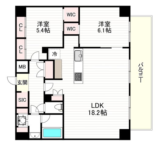 AUFTAKT 天王寺の間取り