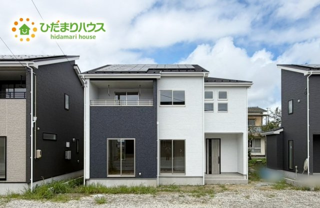 いわき市小名浜住吉５期　新築戸建　2号棟の外観|合理性を大事にしながら、自分らしく暮らしたい。そんな想いに応え、華美な装飾を省き、シンプルでスタイリッシュなデザインを追求。個趣味や家族の時間を楽しむ豊かな日常が始まります。