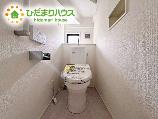 いわき市小名浜住吉５期　新築戸建　3号棟のトイレ|温水洗浄便座ついてます(^^♪