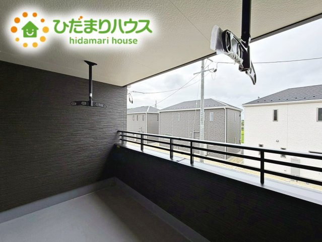 いわき市小名浜住吉５期　新築戸建　3号棟のバルコニー|広々としたバルコニー。お洗濯物もぜーんぶ干せちゃいます！！