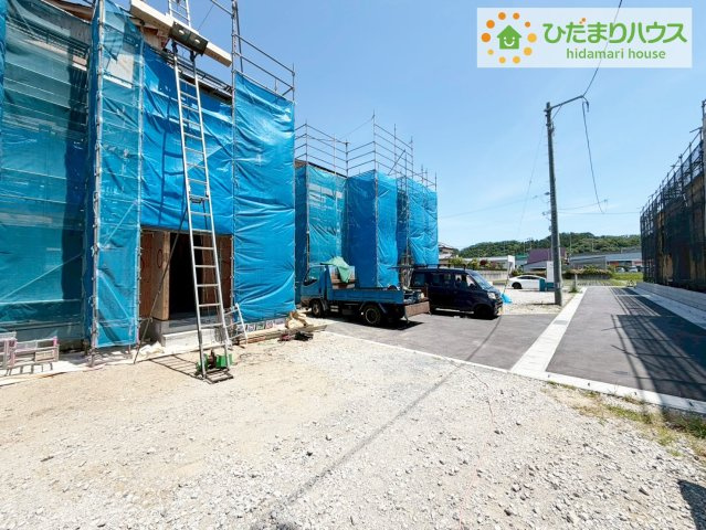 いわき市小名浜住吉５期　新築戸建　4号棟の前面道路含む現地写真|近隣に商業施設多数あり(^^)/