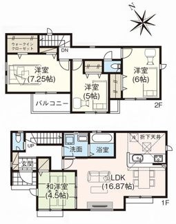 【間取り】 | 【仲介手数料無料！！】日野市新町5丁目　新築戸建て（全9棟）3号棟　4198万円 | 3号棟間取図