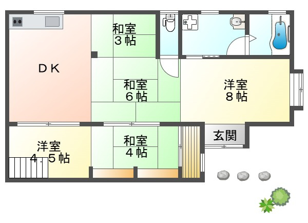 本町6丁目平屋の間取り