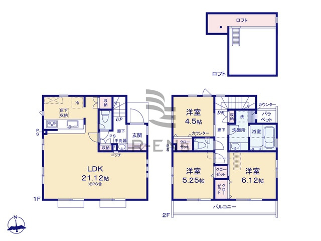 【間取り】 | 西東京市泉町３丁目　新築戸建て　１０号棟 | 南バルコニーなので陽当り良好、洗濯物の乾きも良しです