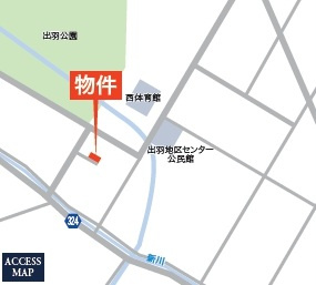 越谷市新川町新築戸建ての地図