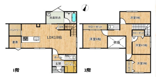 【間取り】 | 富士市石坂2期　新築戸建て　1号棟