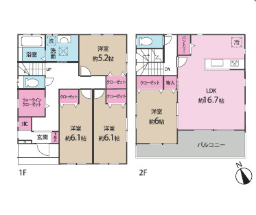 平塚市東八幡　中古戸建の間取り