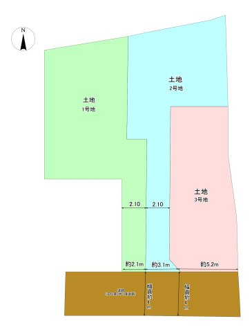 FreeLife下坂部Ⅶ　2号地の区画図
