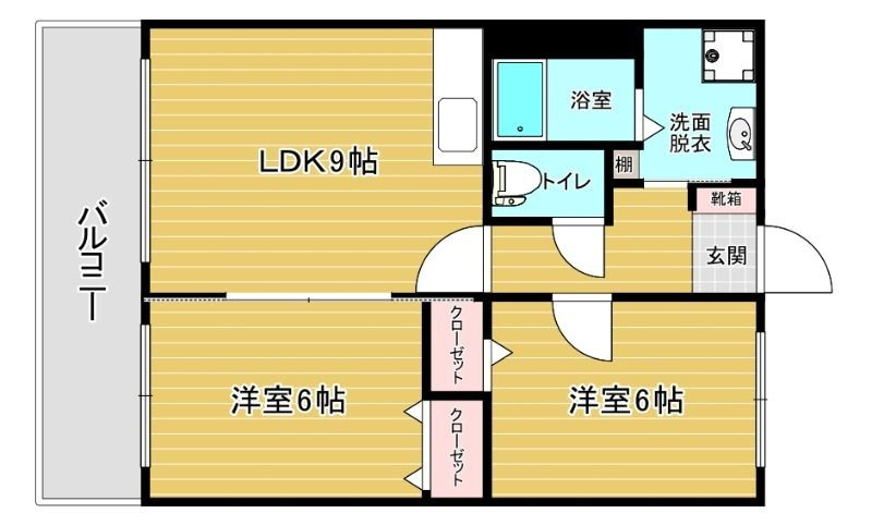 筑紫野市大字永岡の賃貸マンションの間取り