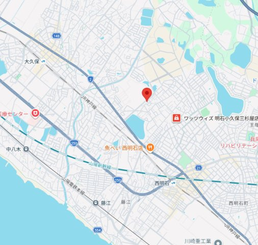 【地図】 | 明石市大久保町森田　土地