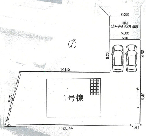 小田原市千代第12　新築戸建　全1棟1号棟の区画図