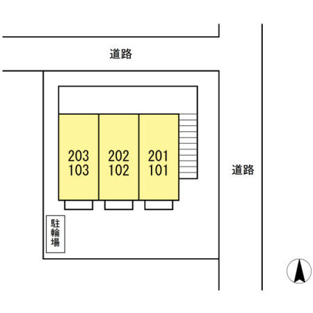 コーポ向日葵の駐車場