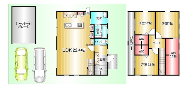 海南市且来の間取り