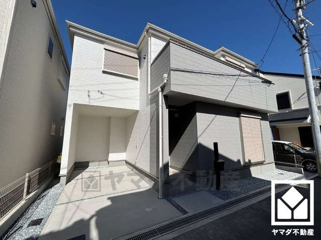 尼崎市大島1丁目の外観|設計・建設住宅性能評価をW取得。耐震性、断熱性、省エネ性、劣化対策、維持管理・更新の容易性、空気環境、バリアフリー、防犯性など多岐に渡る国の定めた基準を満たした、高品質の住宅です。
