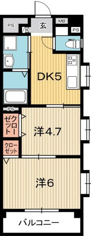 PERLA南川添Ⅱの間取り