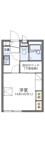 レオパレスジャルダンＤの間取り
