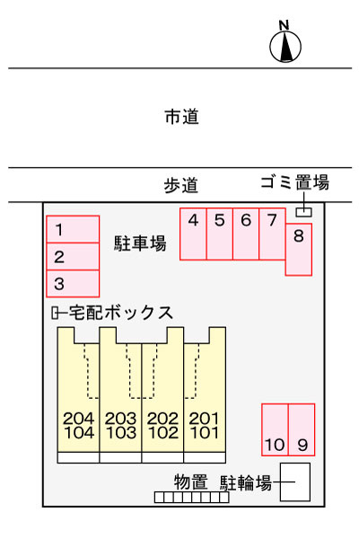 グランド・メゾン東根　参番館の駐車場|駐車場
