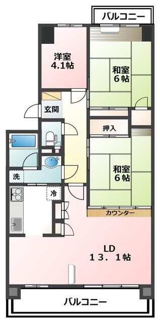 初石パーク・ホームズ　Ｂ棟の間取り