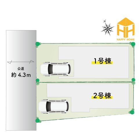 ファーストタウン伊丹市堀池2丁目新築一戸建て｜1SLDK＋駐車1台|全2区画の分譲地です。