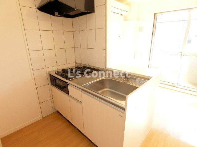 【キッチン】 | グランディール泰清　 | ２口ガスコンロのシステムキッチン。