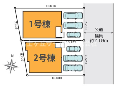 【区画図】 | 浜松市中央区篠ケ瀬町 新築一戸建て 2号棟 | 2号棟の区画図です